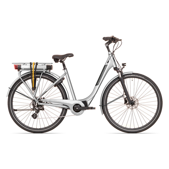 vélo à assistance électrique modèle cityride e200, marque rockmachine, moteur pédalier
